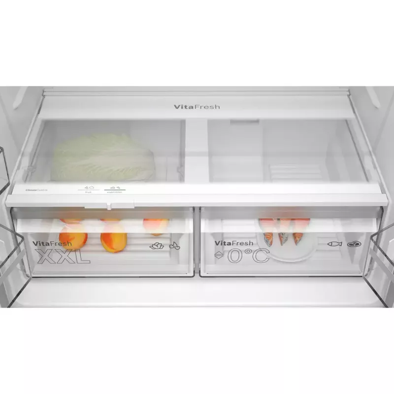 Side-by-Side Kühlschrank Bosch Serie 4 KFN96VPEA, 605 L (Kühlschrank 405 L / Gefrierschrank 200 L), NoFrost, Edelstahl
