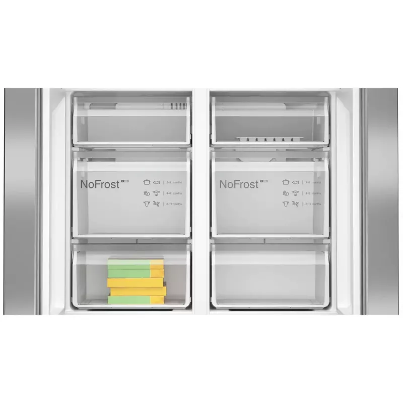 Side-by-Side Kühlschrank Bosch Serie 4 KFN96VPEA, 605 L (Kühlschrank 405 L / Gefrierschrank 200 L), NoFrost, Edelstahl