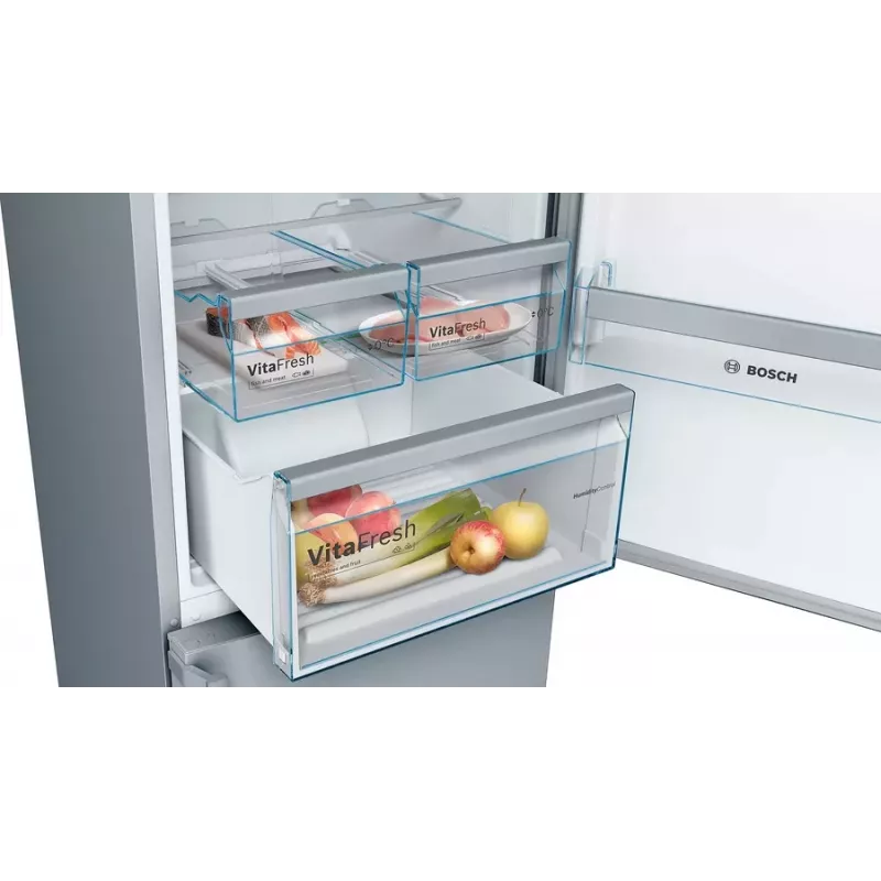 Bosch Serie 4 KGN397IEQ Kühl-Gefrierkombination Freistehend 368 L Edelstahl