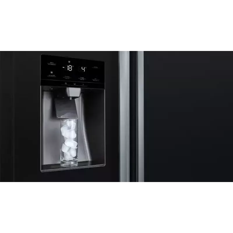 Side-by-Side-Kühlschrank Bosch Serie 6 KAD93ABEP, 562 L Gesamtvolumen, Kühlteil 371 L, Gefrierteil 191 L, NoFrost, Eisbereiter, schwarz