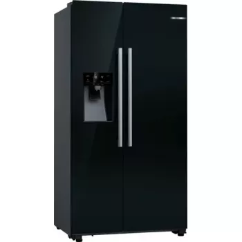 Side-by-Side-Kühlschrank Bosch Serie 6 KAD93ABEP, 562 L Gesamtvolumen, Kühlteil 371 L, Gefrierteil 191 L, NoFrost, Eisbereiter, schwarz