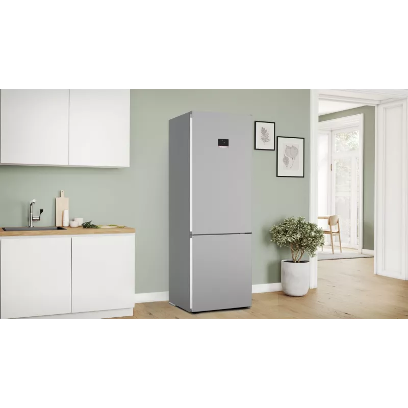 Freistehender Kühl-Gefrierkombination Bosch Serie 4 KGN497LDF — 440 L Gesamt, 311 L Kühlschrank + 129 L Gefrierschrank, NoFrost, LED-Display, Edelstahl