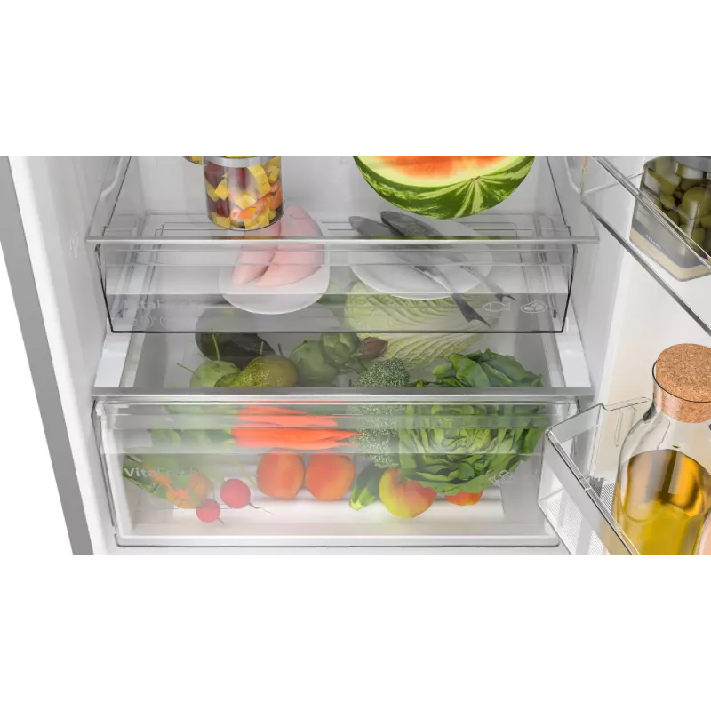 Freistehender Kühl-Gefrierkombination Bosch Serie 4 KGN497LDF — 440 L Gesamt, 311 L Kühlschrank + 129 L Gefrierschrank, NoFrost, LED-Display, Edelstahl