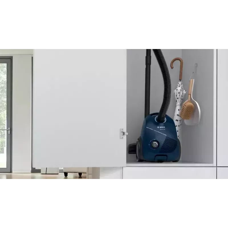 Bodenstaubsauger Bosch Serie 2 BGBS2BU1T — 850 W, 3,5 l Staubbeutel, 8 m Aktionsradius, blau