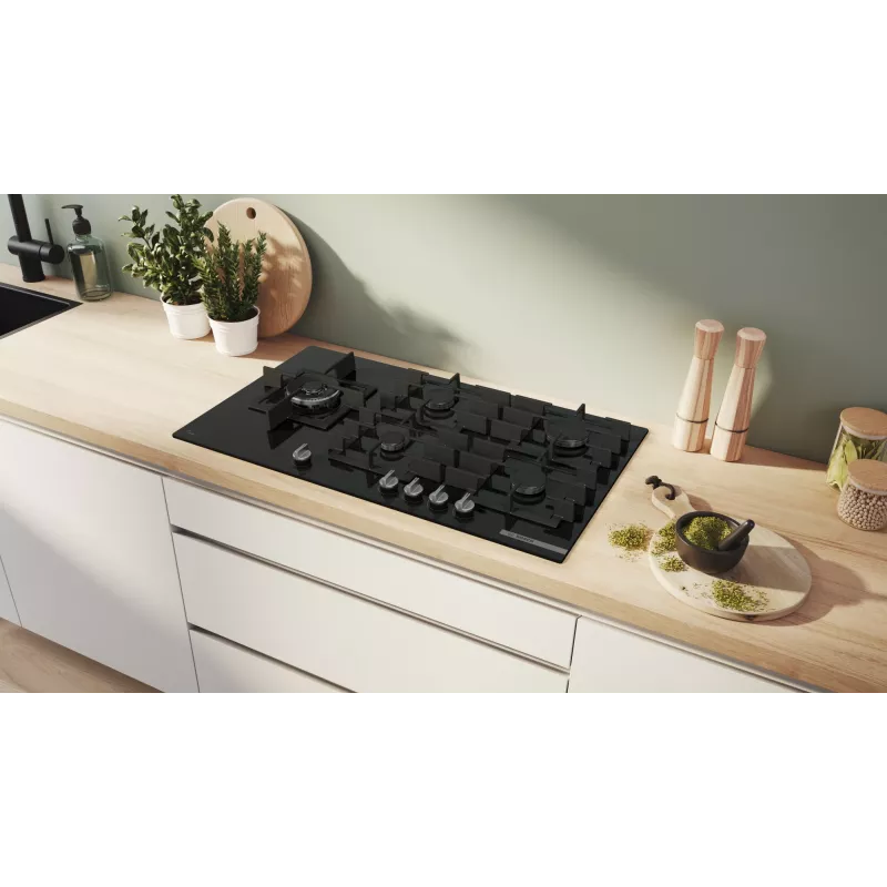 Bosch Serie 6 PPM9A6I40 Kochfeld Schwarz Einbau 90 cm Gas 5 Zone(n)