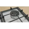 Einbau-Gaskochfeld Bosch PCH6A5I90 — 60 cm, Edelstahl, 4 Gaszonen + 1 Wok, Flame Select, Gusseisen-Topfhalter