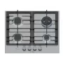 Einbau-Gaskochfeld Bosch PCH6A5I90 — 60 cm, Edelstahl, 4 Gaszonen + 1 Wok, Flame Select, Gusseisen-Topfhalter