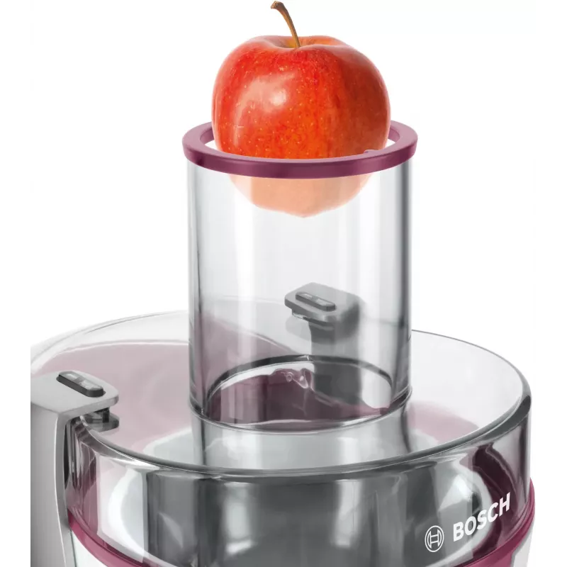 Bosch MES25C0 Entsafter Zentrifugalentsafter 700 W Kirschrot (Frucht), Transparent, Weiß