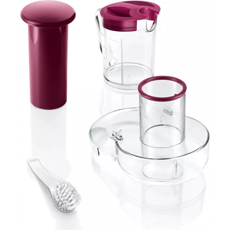 Bosch MES25C0 Entsafter Zentrifugalentsafter 700 W Kirschrot (Frucht), Transparent, Weiß