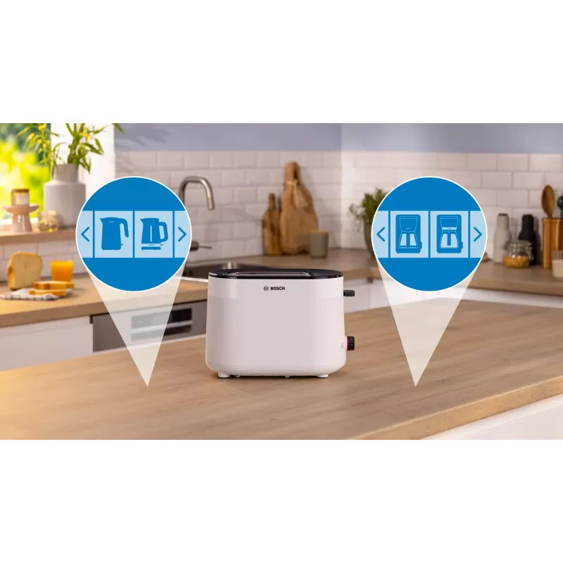Bosch TAT2M121 Toaster 6 2 Scheiben 950 W Weiß