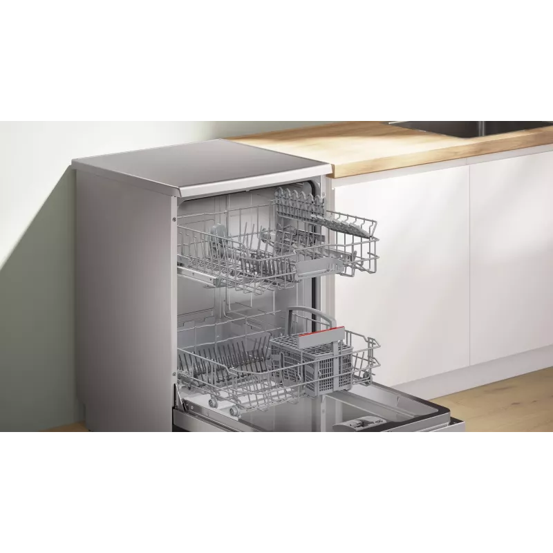 Geschirrspüler Bosch Serie 2 SMS25GI09F — freistehend, 12 Maßgedecke, 60 cm, 46 dB, Wärmetauschertrocknung