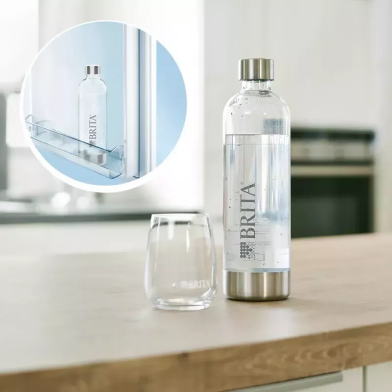 Sodastreamer BRITA sodaONE Schwarz Silver — Sprudler, 60 L Leistung, BPA-frei, 450×129×240 mm