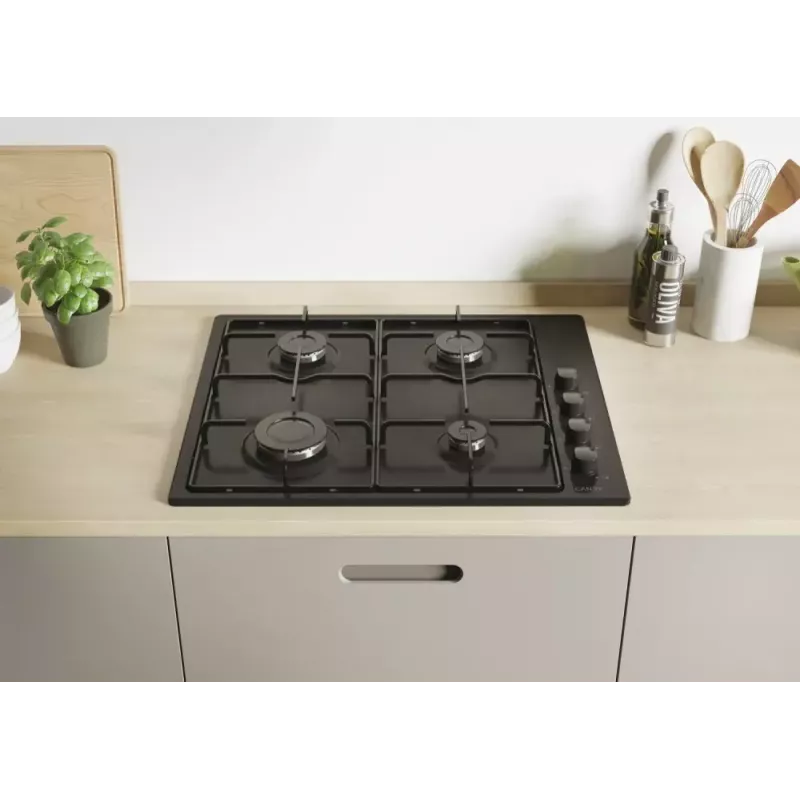 Candy Idea CHW6LBB Schwarz Einbau-Gaskochfeld 60 cm 4 Zonen