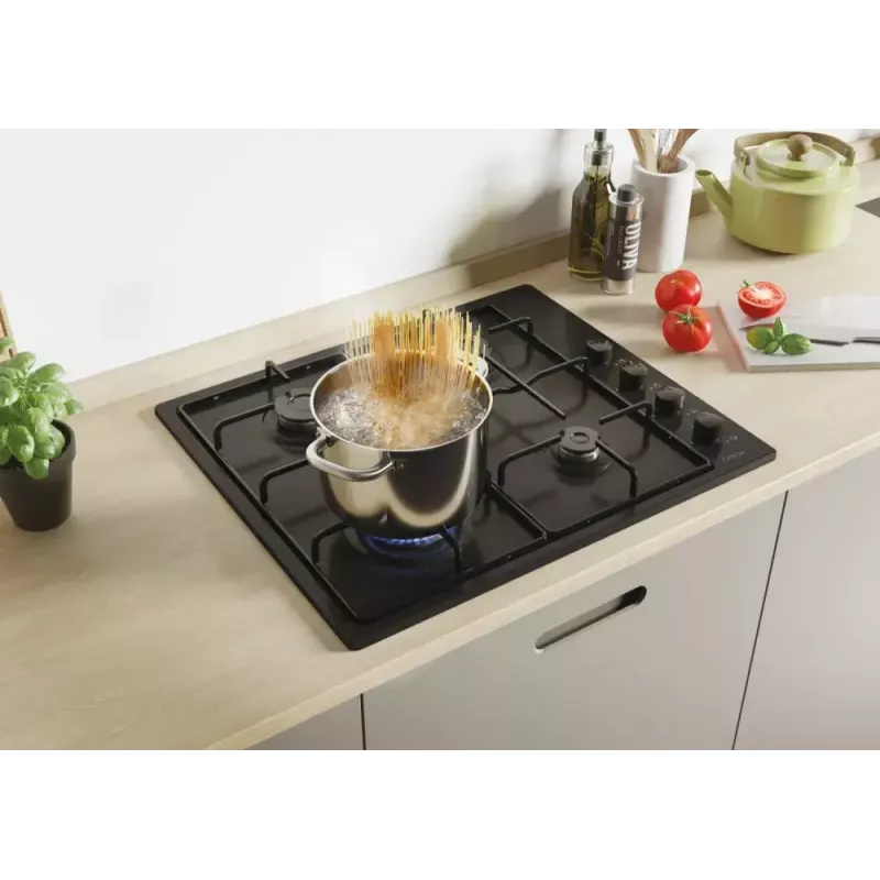 Candy Idea CHW6LBB Schwarz Einbau-Gaskochfeld 60 cm 4 Zonen