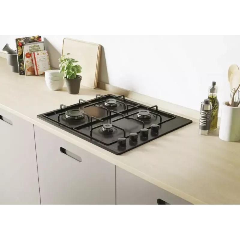 Candy Idea CHW6LBB Schwarz Einbau-Gaskochfeld 60 cm 4 Zonen