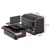 Cosori Dual Blaze Twinfry Chef Edition Doppelt 10 L Freistehend 2800 W Heißluftfritteuse Dunkelgrau, Roségold