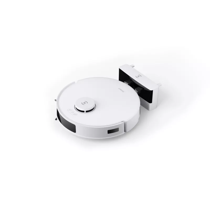 Staubsaugerroboter Ecovacs Deebot N20 Plus — beutellos 0,4 l Staub, 0,22 l Wasser, 5200 mAh, 300 min, 96 mm Höhe, weiß