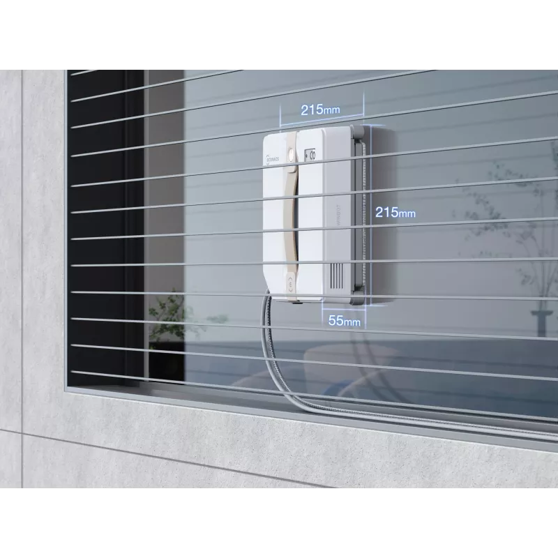Fensterreinigungsroboter Ecovacs Winbot Mini — Akku 3000 mAh, Saugkraft 7500 Pa, Wassertank 0,06 L, bürstenloser Motor, App-Unterstützung