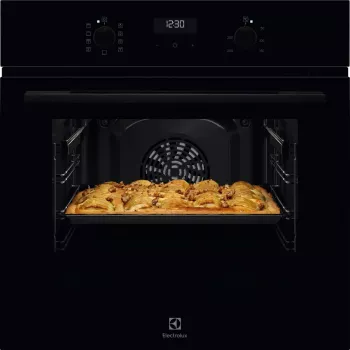 Einbau-Elektrobackofen Electrolux Serie 600 EOD5H70BZ, 65 L, 2750 W, schwarz, Drehregler, LED-Anzeige