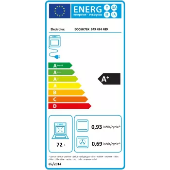Einbau-Elektrobackofen Electrolux EOC6H76X — 72 L, Umluft, Grill, Dampf, Digitaltimer