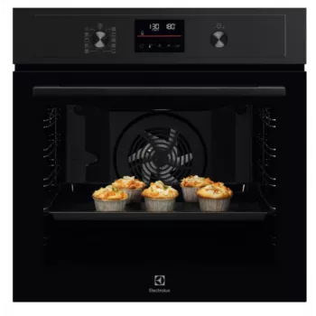 Einbau-Elektroofen Electrolux EOD4P57H — 72 L, pyrolytische Selbstreinigung, Dampf & Umluft, Grill 2300W, schwarz