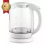 Elektrischer Wasserkocher Eldom C510B 1,7 L 2200 W Weiß – Gehäuse aus Glas und Kunststoff, Knopfdeckel, kabellose 360°-Basis