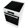 Freistehender Herd Gorenje GECS5C70WA Elektrokochfeld mit Spiralplatten, 4 Zonen, weiß, Backofen 70 L, Drehregler, LED-Anzeige