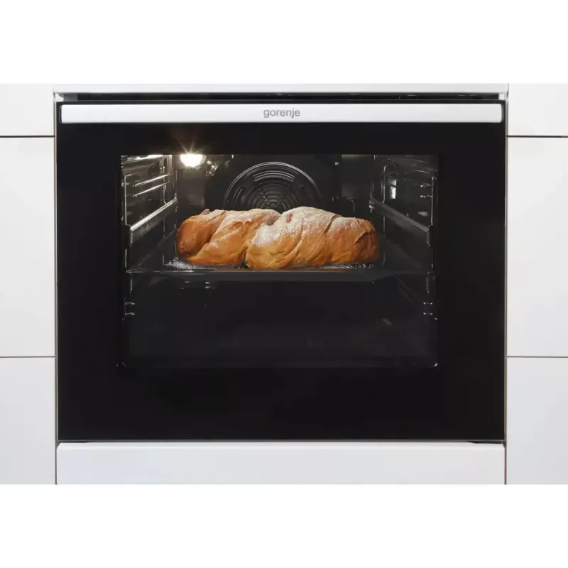 Freistehender Herd Gorenje GECS5C70WA Elektrokochfeld mit Spiralplatten, 4 Zonen, weiß, Backofen 70 L, Drehregler, LED-Anzeige