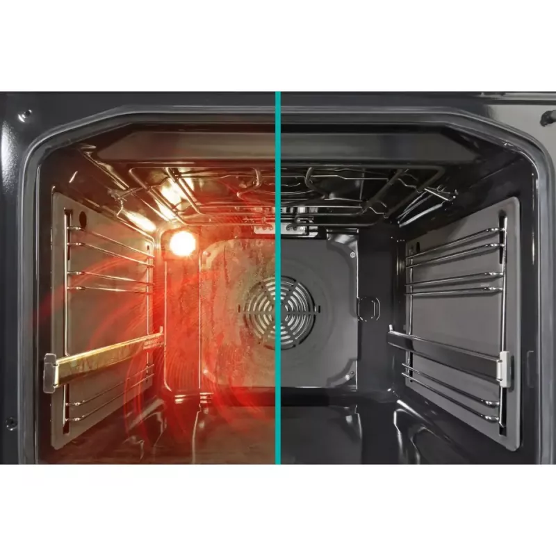Freistehender Herd Gorenje GECS5C70WA Elektrokochfeld mit Spiralplatten, 4 Zonen, weiß, Backofen 70 L, Drehregler, LED-Anzeige
