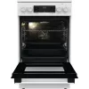 Freistehender Herd Gorenje GECS5C70WA Elektrokochfeld mit Spiralplatten, 4 Zonen, weiß, Backofen 70 L, Drehregler, LED-Anzeige