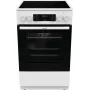 Freistehender Herd Gorenje GECS5C70WA Elektrokochfeld mit Spiralplatten, 4 Zonen, weiß, Backofen 70 L, Drehregler, LED-Anzeige