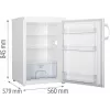 Freistehender Kühlschrank Gorenje R492PW — 133 L, weiß, wechselbarer Türanschlag, LED-Beleuchtung, Drehregler