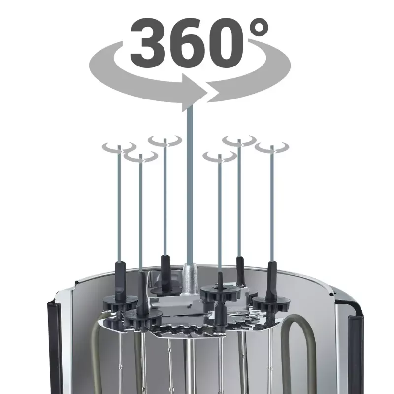 Kontaktgrill HEINRICH'S HDG 8687 — 1400 W, rund, schwarz, 250×360 mm