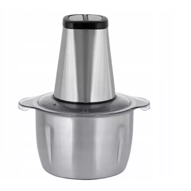 Elektrischer Zerkleinerer HEINRICH'S HMZ 8849 — 2 L, 500 W, Eiszerkleinerung, Gemüse- und Obstschneider, grau