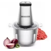 Elektrischer Zerkleinerer HEINRICH'S HMZ 8849 — 2 L, 500 W, Eiszerkleinerung, Gemüse- und Obstschneider, grau