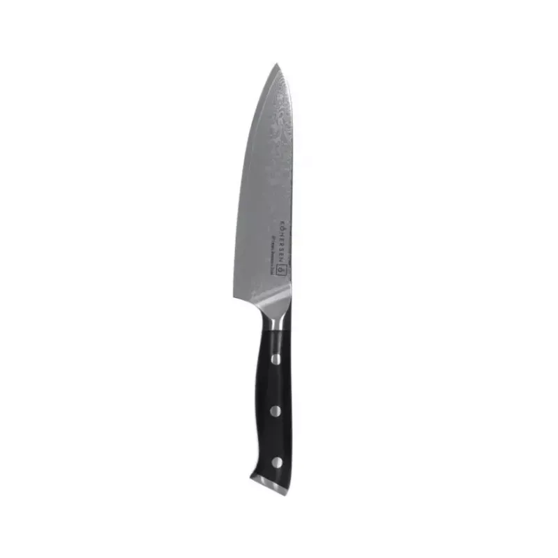 Universalmesser KOHERSEN Elegance Ebenholz, Damastklinge 12,7 cm, 243 mm Gesamtlänge, 127 g