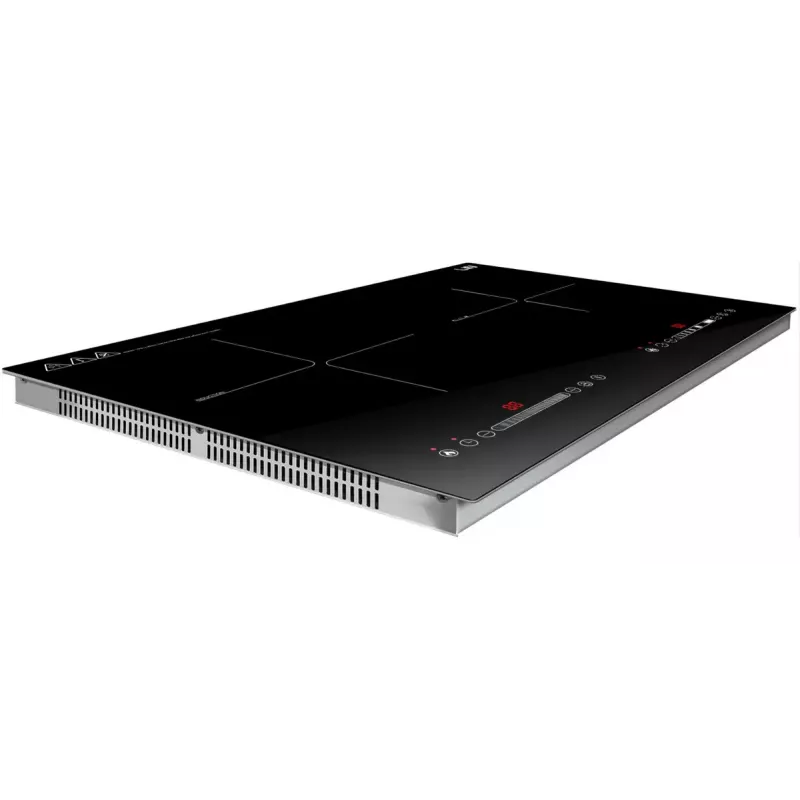 Induktionskochfeld LIN LI2H-180, 2-Zonen-Einbau, 3200 W, Touch-Bedienung, schwarze Glaskeramik