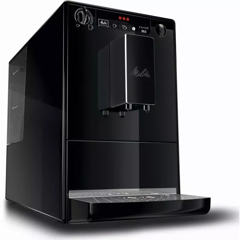 Espresso-Vollautomat MELITTA Caffeo Solo — vollautomatisch, 1,2 l Wassertank, integriertes Mahlwerk, 15 bar, 120 g Bohnenbehälter, schwarz