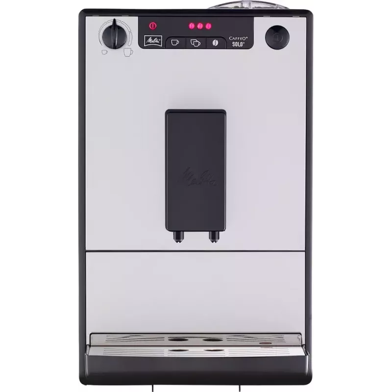 Espressomaschine MELITTA SOLO E950-766, 1,2 L Wassertank, integriertes Mahlwerk, 1400 W, Silber