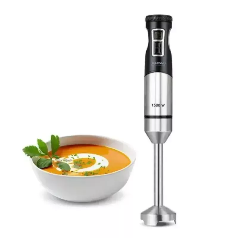 Stabmixer MPM MBL-33M, 1500 W, 9 Geschwindigkeiten, Turbo, Edelstahlklingen, Aufhängebügel, 220–240 V
