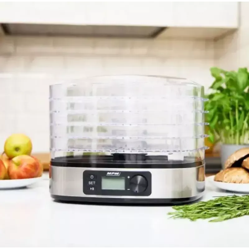 Dörrautomat MPM MSG-12, 6 Einschübe, 380 W, 35–75 °C, Timer 0,5–36 Std., Edelstahlgehäuse