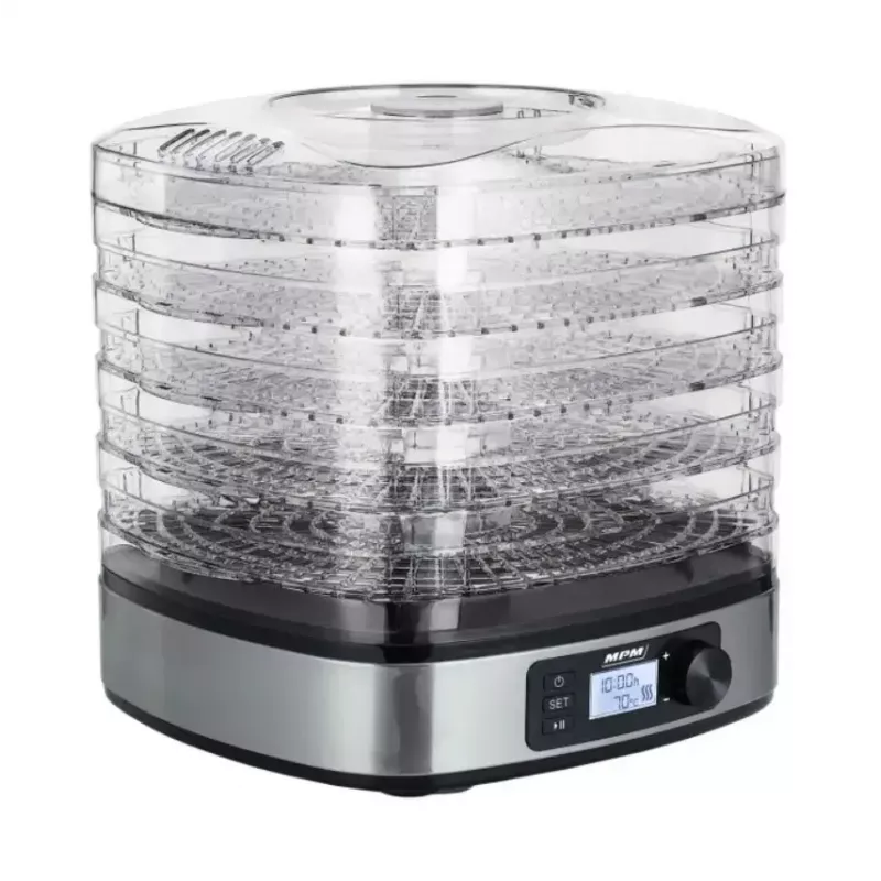 Dörrautomat MPM MSG-12, 6 Einschübe, 380 W, 35–75 °C, Timer 0,5–36 Std., Edelstahlgehäuse