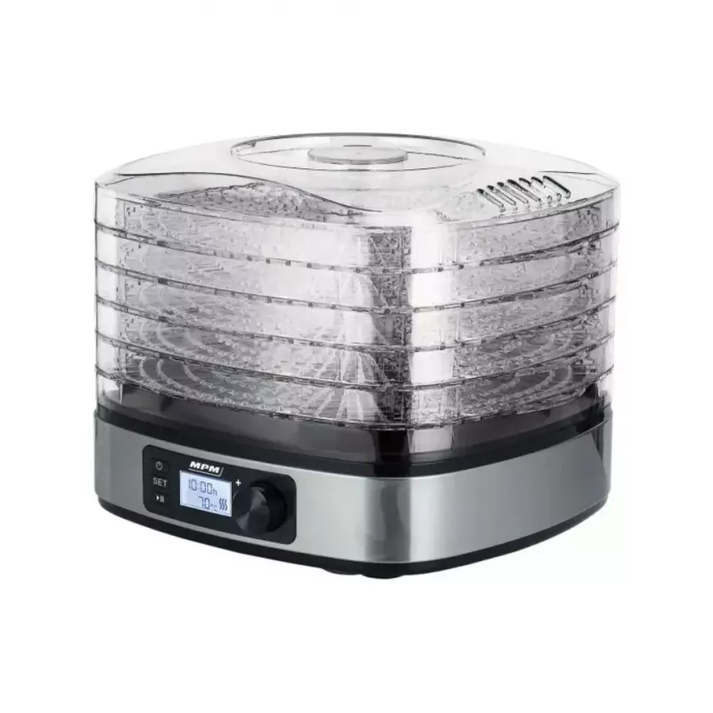 Dörrautomat MPM MSG-12, 6 Einschübe, 380 W, 35–75 °C, Timer 0,5–36 Std., Edelstahlgehäuse