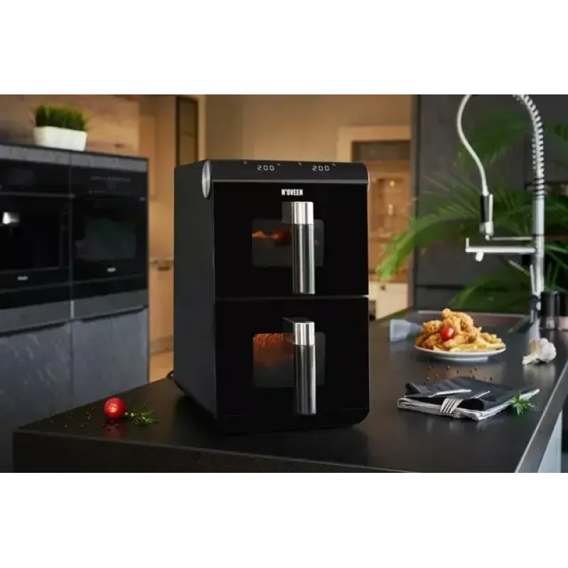 Elektrische Heißluftfritteuse NOVEEN AF5050, 11 L Fassungsvermögen, 1700 W, 13 Programme, 50–200°C, digitale Touch-Bedienung