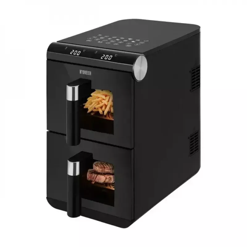 Elektrische Heißluftfritteuse NOVEEN AF5050, 11 L Fassungsvermögen, 1700 W, 13 Programme, 50–200°C, digitale Touch-Bedienung
