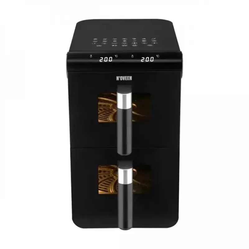 Elektrische Heißluftfritteuse NOVEEN AF5050, 11 L Fassungsvermögen, 1700 W, 13 Programme, 50–200°C, digitale Touch-Bedienung