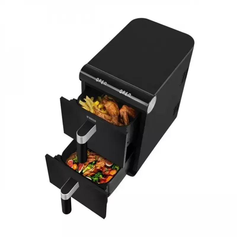Elektrische Heißluftfritteuse NOVEEN AF5050, 11 L Fassungsvermögen, 1700 W, 13 Programme, 50–200°C, digitale Touch-Bedienung