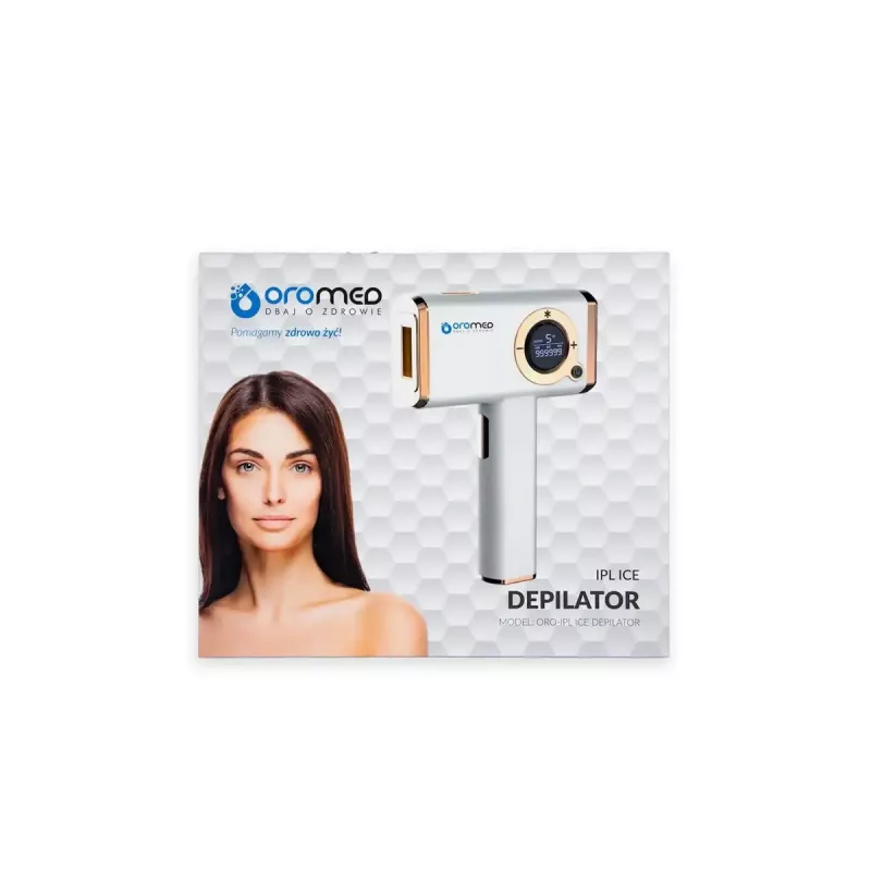Epilierer ORO-MED ORO-IPL ICE – IPL-Laser-Haar- und Körperdepilierer, 48 W, 3 abnehmbare Aufsätze, Schutzbrille
