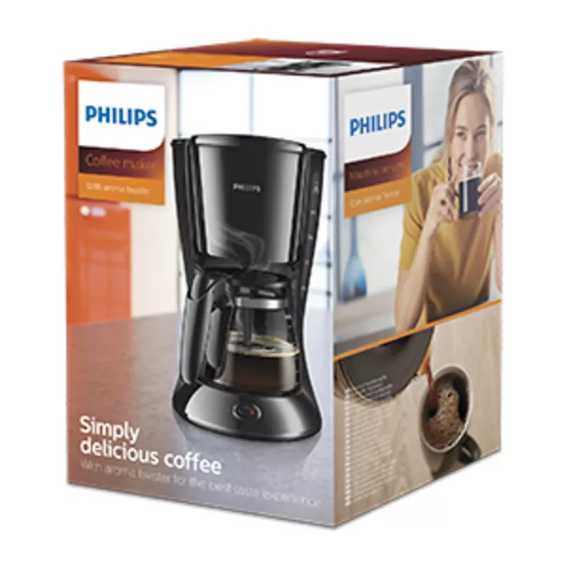 Philips Daily Collection HD7461/20 Kaffeemaschine, Filterkaffeemaschine, 1,2 l, Kaffeepulver, 1000 W, Schwarz