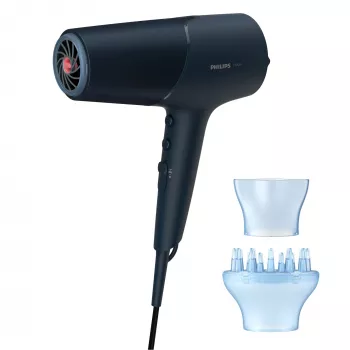 Haartrockner Philips BHD512/00 2300 W, 6 Hitze-/Geschwindigkeitsstufen, ionisch, Diffusor & Konzentrator, marineblau